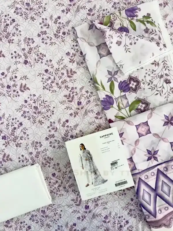 Sapphire 2026 Printed Lawn Lilac Floral