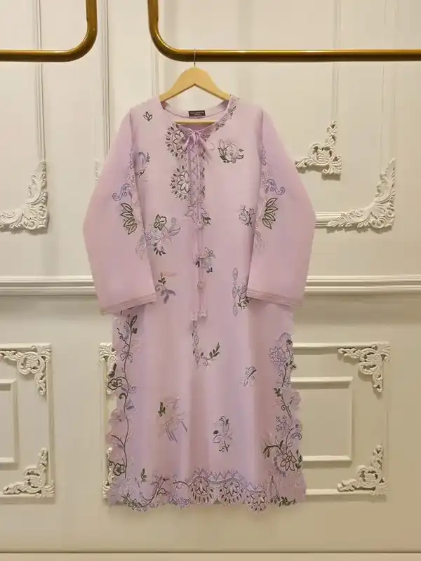 Agha Noor Lilac Floral Embroidered
