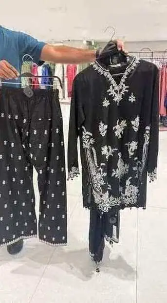 Black Embroidered Co-ord Set