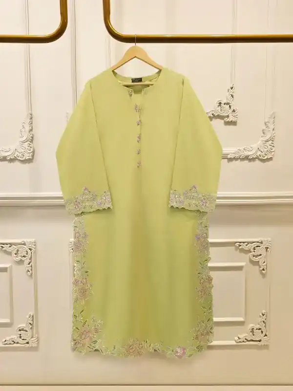 Agha Noor Lime Green Embroidered