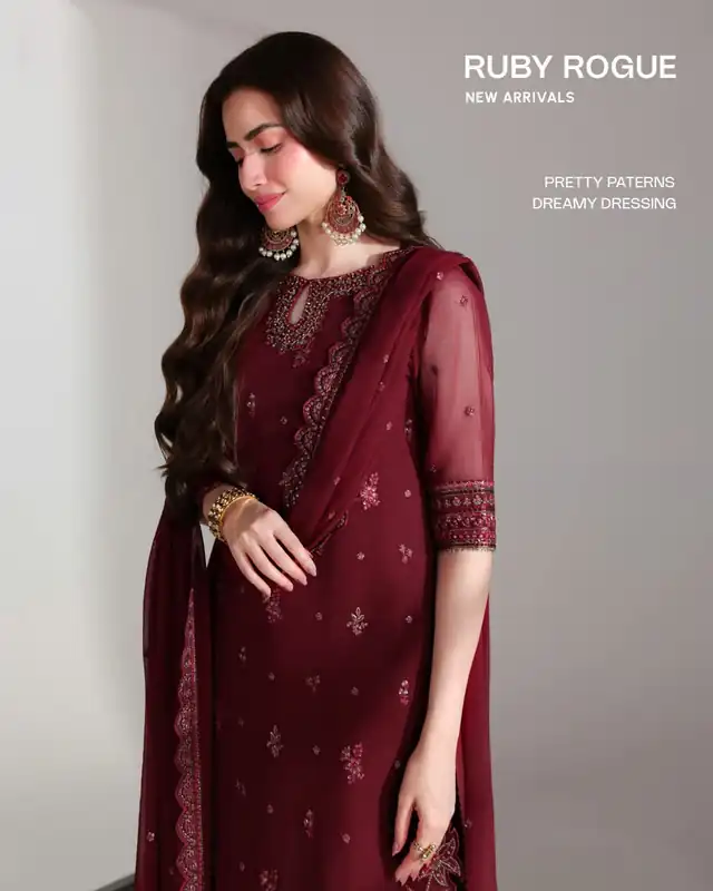 Azure Ensembles Festive Collection Ruby Rogue suit