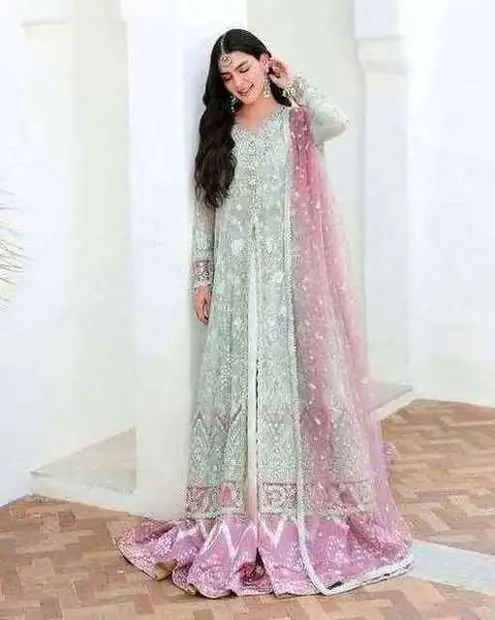 Sage Green & Blush Dupatta