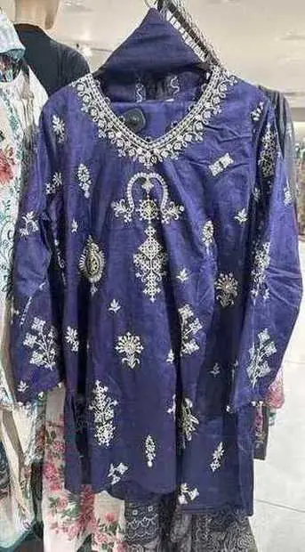 Indigo Gold Embroidered