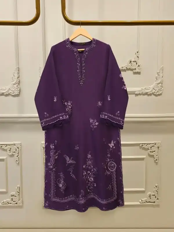 Royal Purple Embroidered