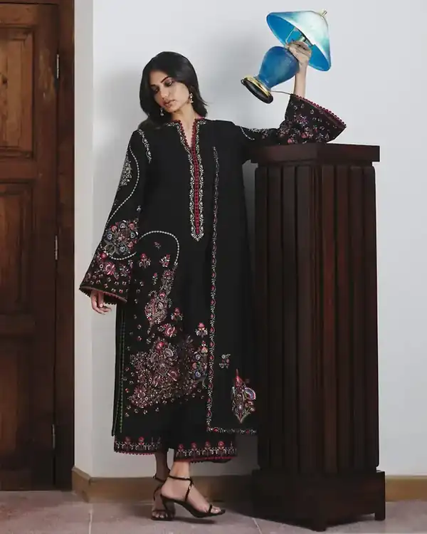 Jugnu Unstitched AW 26 The Reading Room Black Multicolour