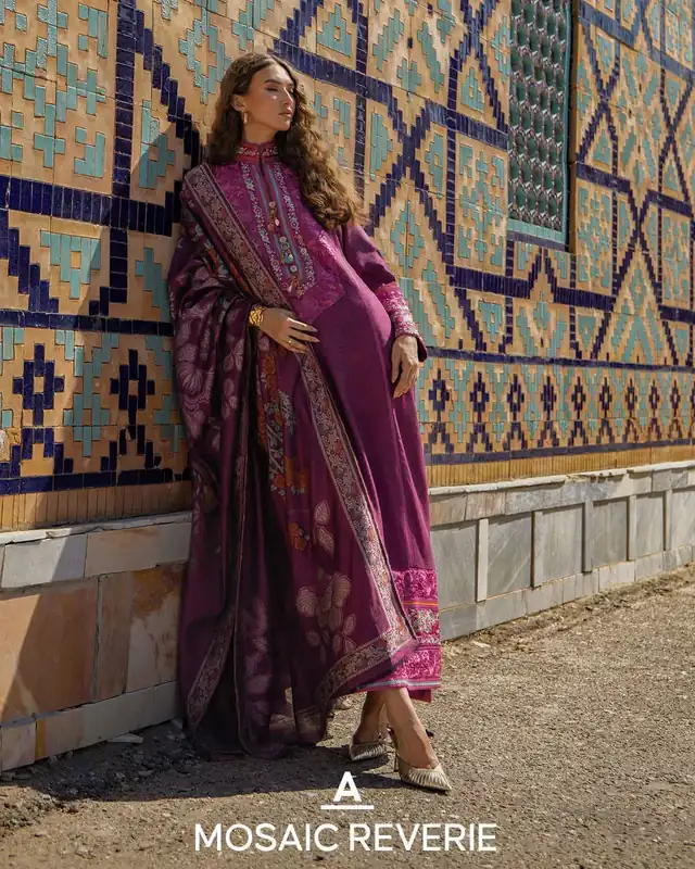 Mushq Broadway Echoes of Registan unstitched winter suit, A Mosaic Reverie