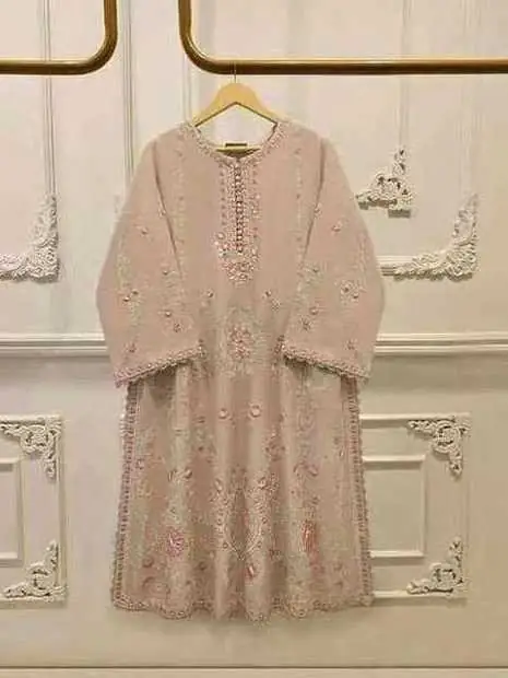 Champagne Pink Embroidered