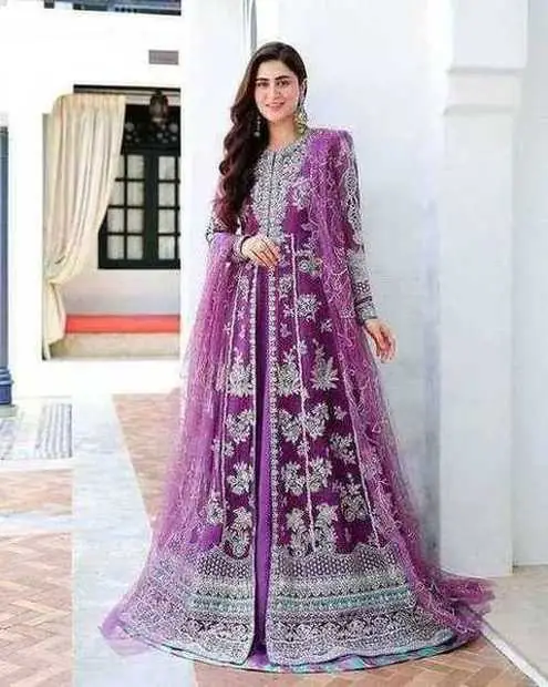 Purple & Teal Embellished