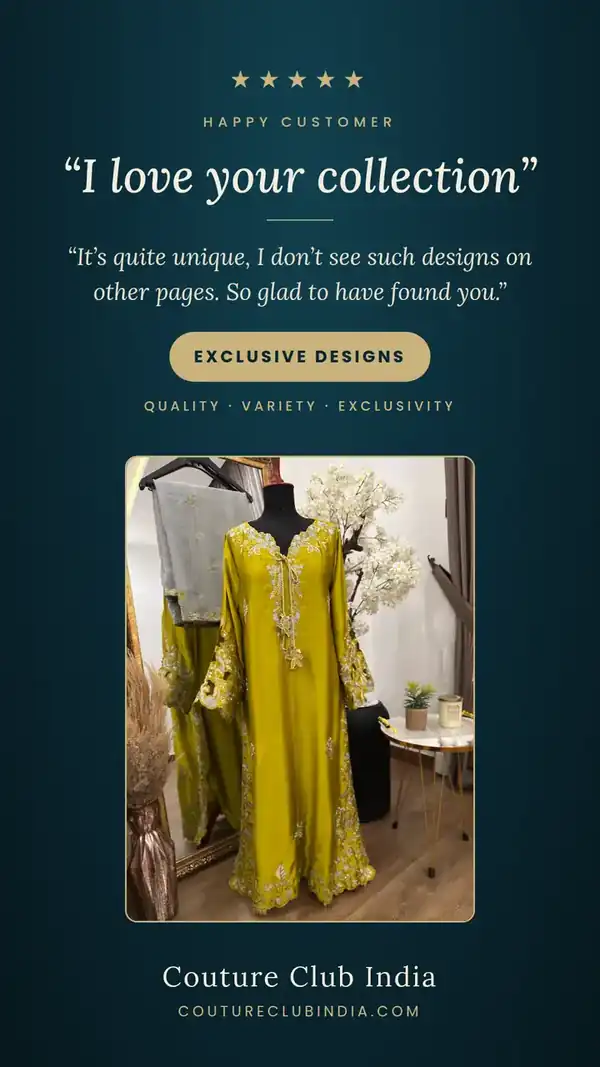 Customer review: I love your collection — a happy Couture Club India customer on our exclusive designs