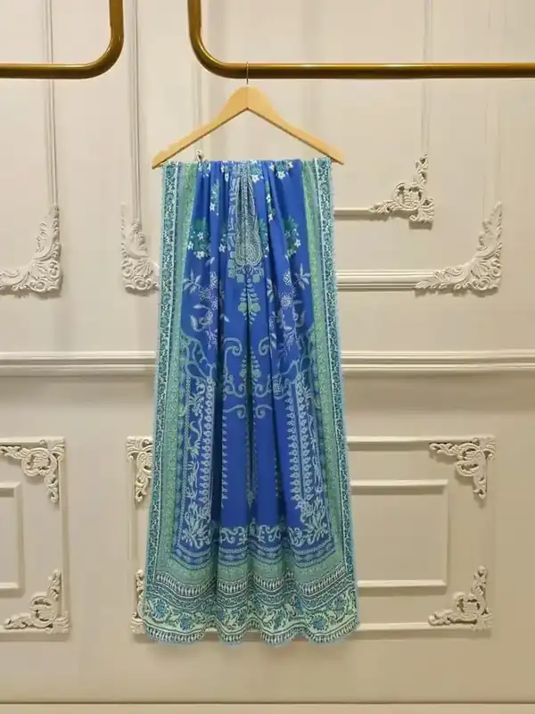 Turquoise Floral Printed