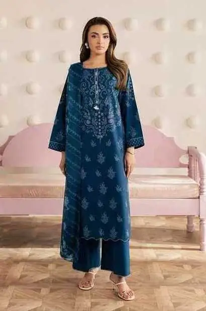 Teal Embroidered