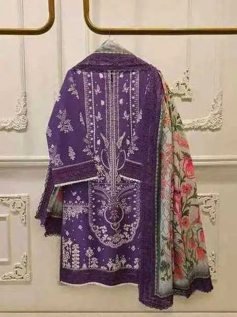 Orchid Purple Embroidered