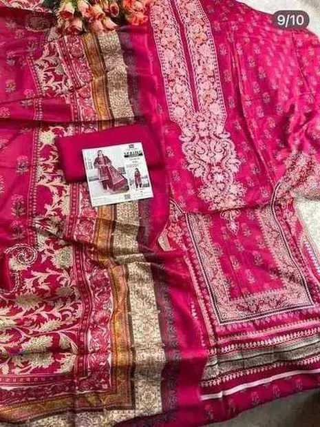 Ruby Pink Floral Border