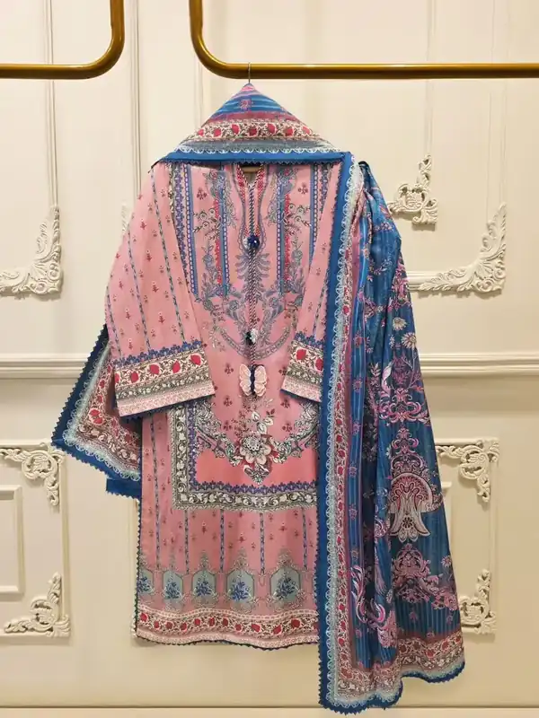 Agha Noor Ready To Wear printed lawn three piece suit S115642